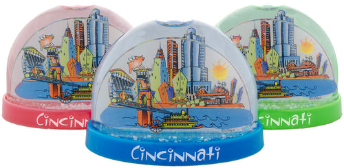 Snow Dome Pastels Cincinnati Souvenir