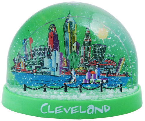 Snow Dome Pastels Cleveland Souvenir