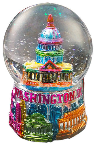 Water Globe 65mm Metallic Washington DC Souvenir