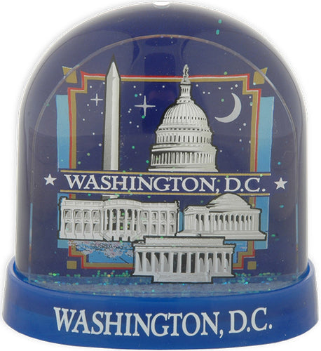 Snow Dome Tall DC at Night Souvenir