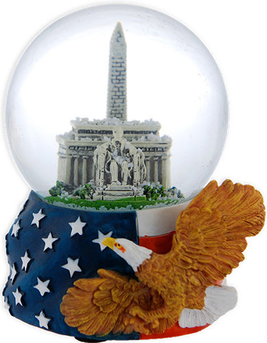 Water Globe Glass 65mm DC Lincoln Memorial Souvenir