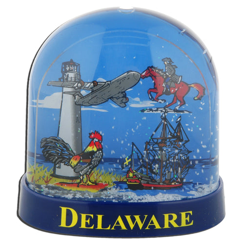 Snow Globe Tall Delaware Souvenir