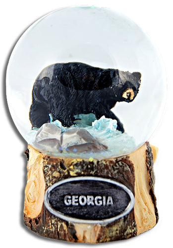Water Globe 45mm Glass Bear with Georgia Souvenir