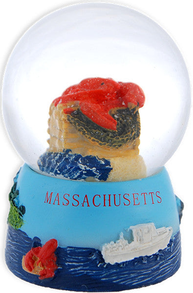 Water Globe Glass 45mm Massachusetts Lobster Souvenir
