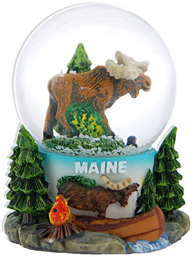 Water Globe Glass 45mm Maine Moose Souvenir