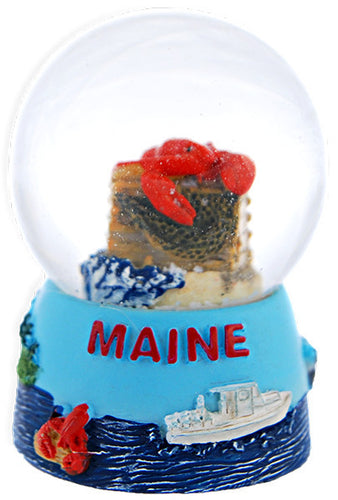 Water Globe Glass 45mm Maine Lobster Souvenir