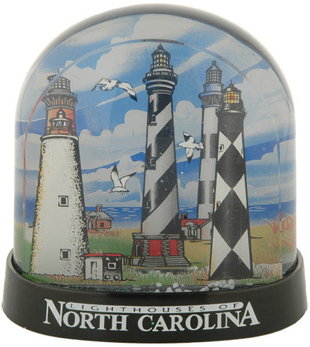 Snow Globe Tall North Carolina Lighthouses Souvenir