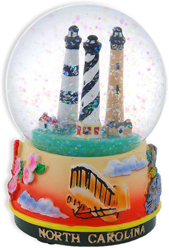 Water Globe Glass 65mm North Carolina Scene Souvenir