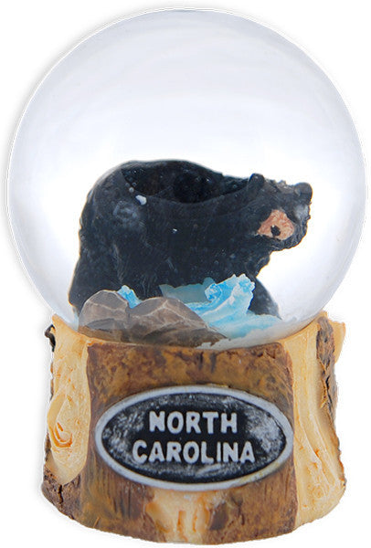 Water Globe Glass 45mm Bear with North Carolina Souvenir
