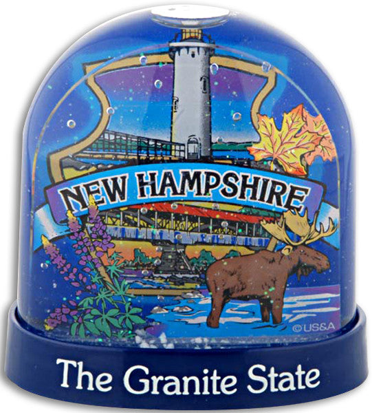 Snow Dome Tall New Hampshire Montage Souvenir