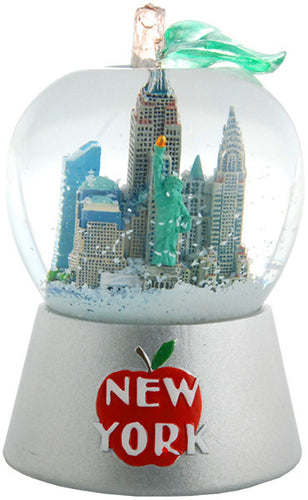 Water Globe 65mm Glass New York Apple Souvenir