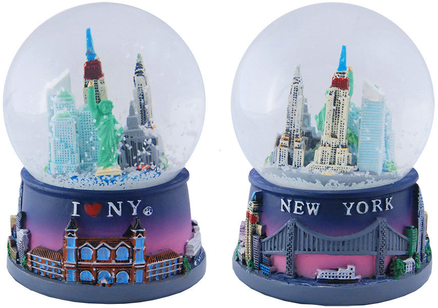 Water Globe 65mm Glass NY Skyline Souvenir