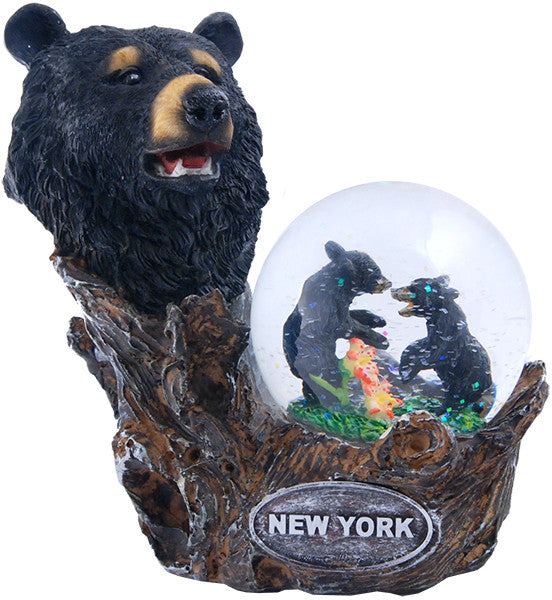 Snow Globe Statue Bear New York Souvenir