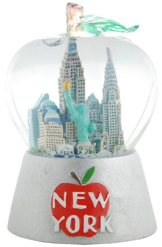Water Globe 45mm Glass New York Apple Souvenir