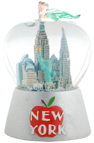Water Globe 45mm Glass New York Apple Souvenir