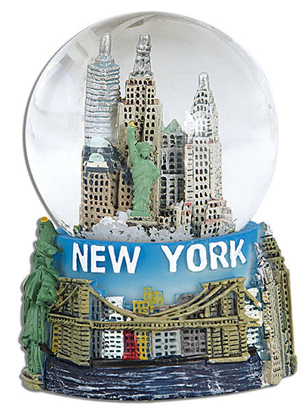 Water Globe 45mm Glass New York blue Souvenir