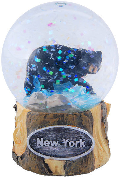 Water Globe 45mm Glass Bear with New York Souvenir