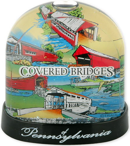 Snow Globe Tall Pennsylvania Covered Bridges Souvenir