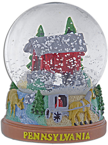 Water Globe 65mm Glass Pennsylvania Color Souvenir