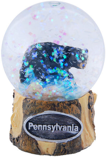 Water Globe 45mm Glass Bear with Pennsylvania Souvenir