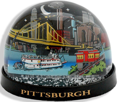 Snow Globe Large Black Pittsburgh Souvenir