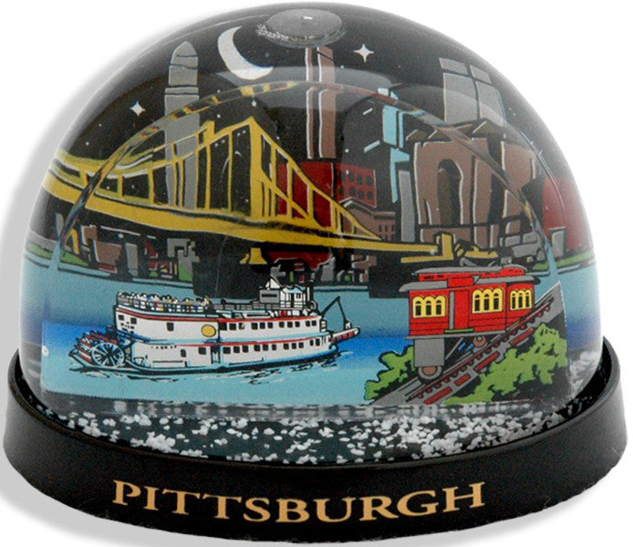 Snow Globe Large Black Pittsburgh Souvenir