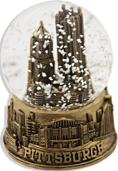 Water Globe Glass 65mm Pittsburgh Gold Souvenir