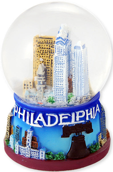 Water Globe Glass 45mm Philadelphia Skyline Souvenir