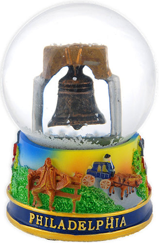 Water Globe Glass 65mm Philadelphia Souvenir