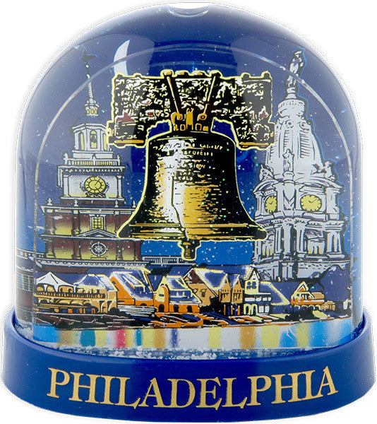 Snow Dome Tall Philadelphia at Night Souvenir