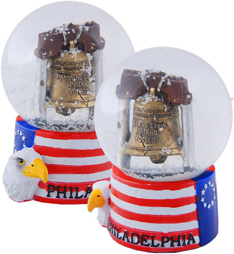 Water Globe Glass 45mm Philadelphia Liberty Bell Souvenir