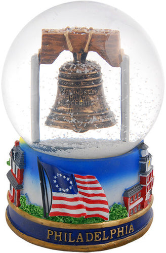 Water Globe 100mm glass Philadelphia Souvenir