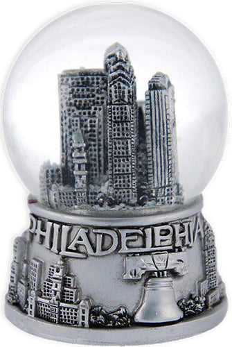 Water Globe Glass Philadelphia Pewter  Souvenir