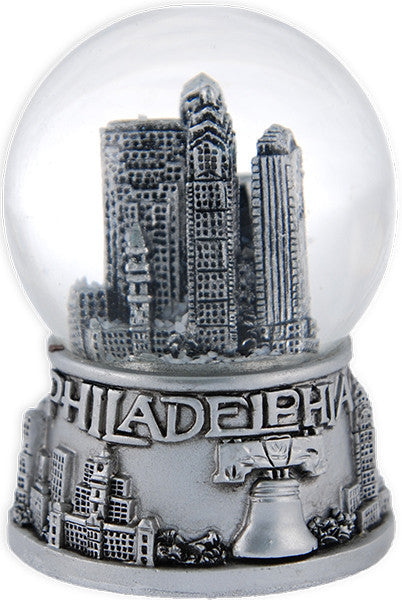 Water Globe Glass Philadelphia Pewter  Souvenir