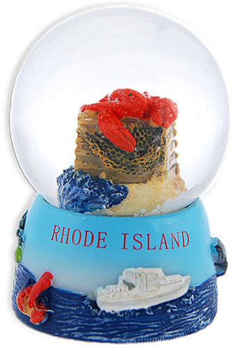 Water Globe Glass 45mm Rhode Island Lobster Souvenir