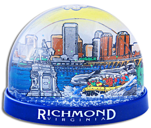 Snow Globe Blue Richmond Souvenir