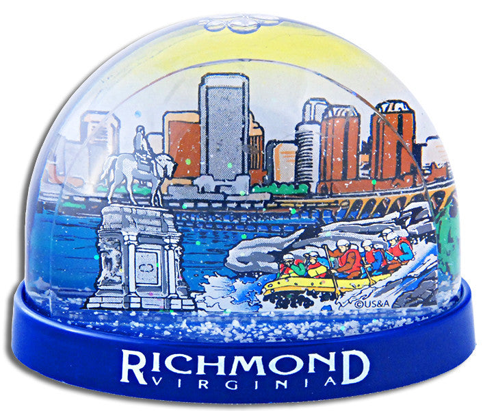 Snow Globe Blue Richmond Souvenir