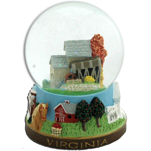 Water Globe Glass 65mm Virginia Souvenir