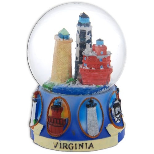 Water Globe 65mm Glass Lighthouses of Virginia Souvenir