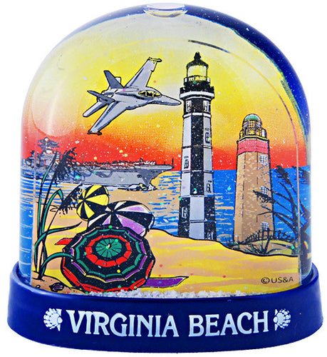 Snow Dome Tall Virginia Beach Souvenir