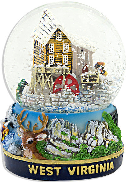 Water Globe Glass 65mm West Virginia Color Souvenir