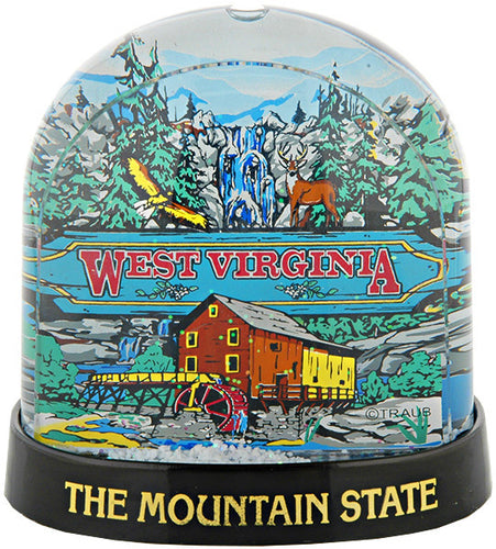 Snow Dome Tall West Virginia Souvenir