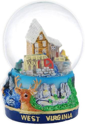 Water Globe 45mm Glass West Virginia Grist Mill Souvenir