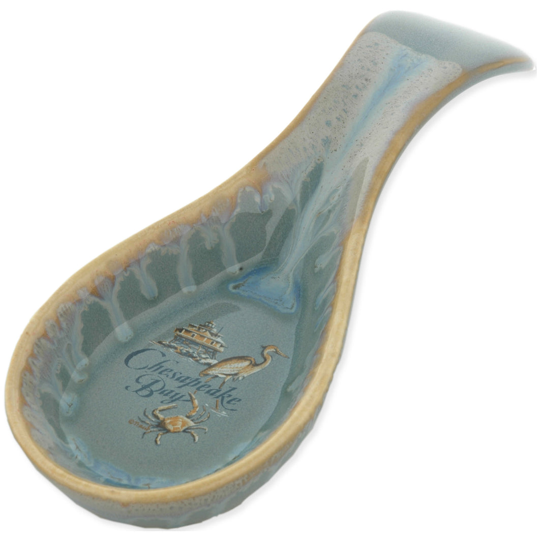 Spoonrest Drip Glaze Chesapeake Bay