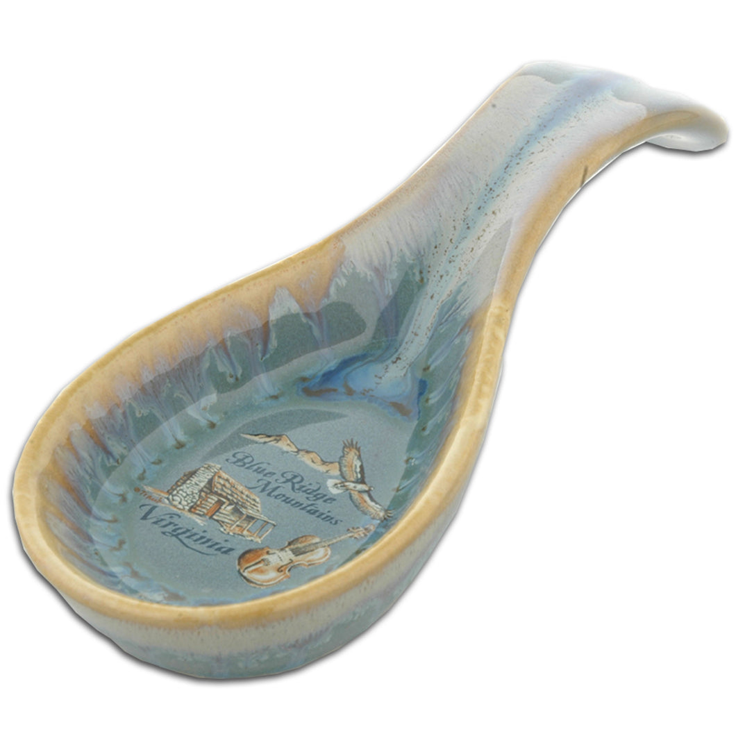 Spoonrest Drip Glaze VA Blue Ridge Mountains