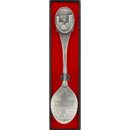 Solid Pewter Spoon Baltimore Skyline
