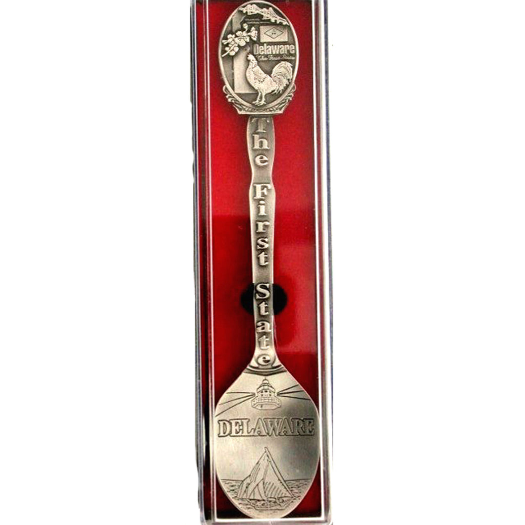 Solid Pewter Spoon Delaware