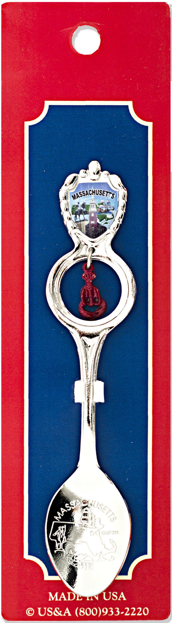Spoon Dangle Red Lobster Massachusetts