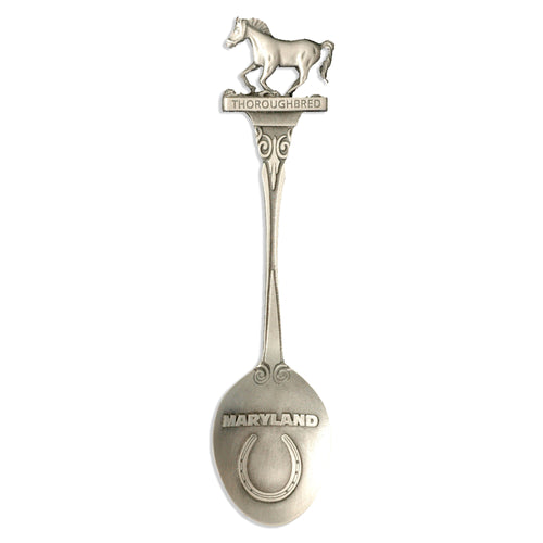 Solid Pewter Spoon Maryland Horse
