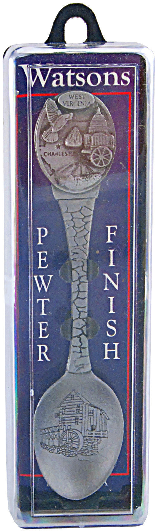 Solid Pewter Spoon West Virginia Scene